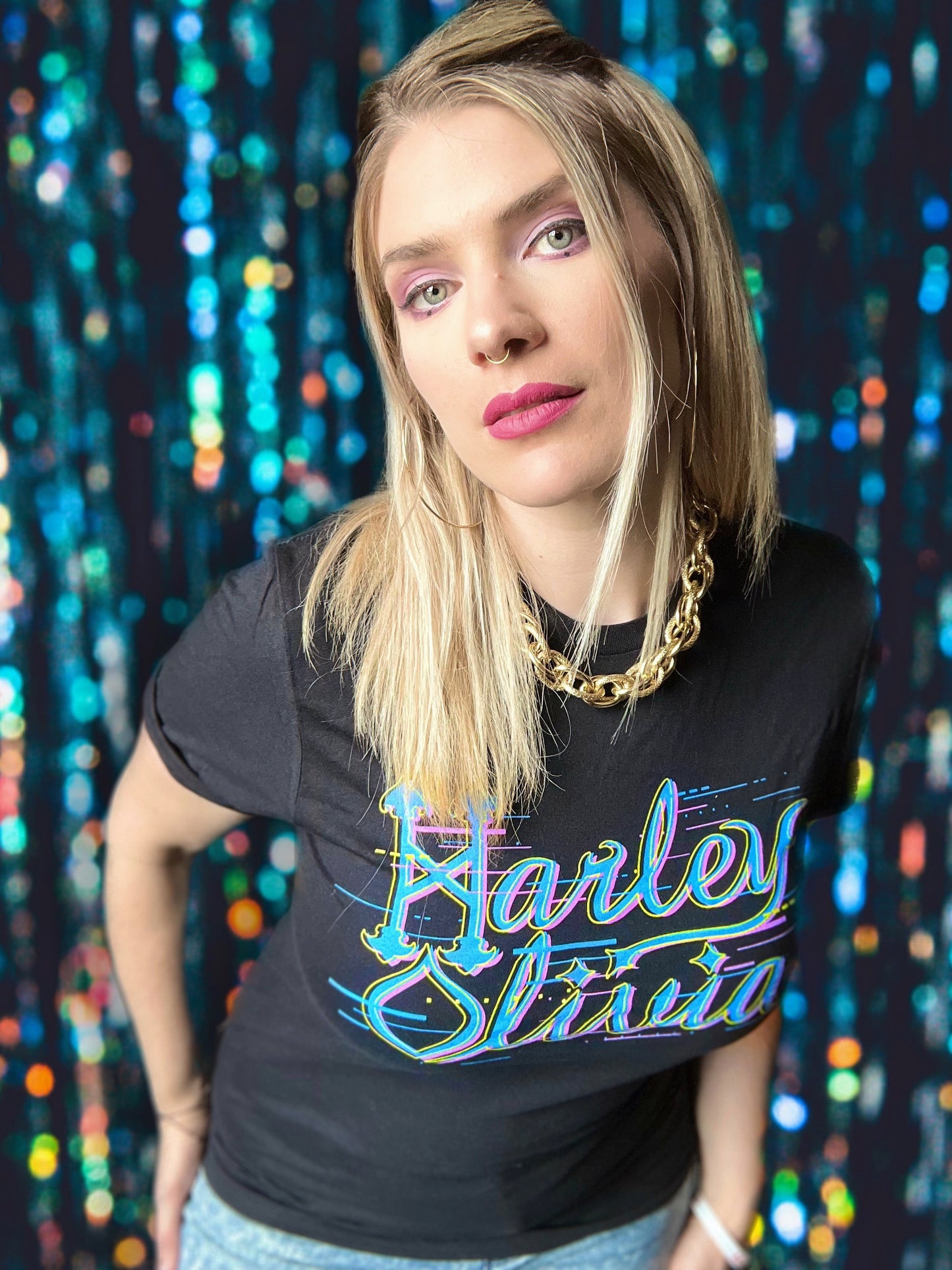 Harley Olivia Glitchy Logo Tee