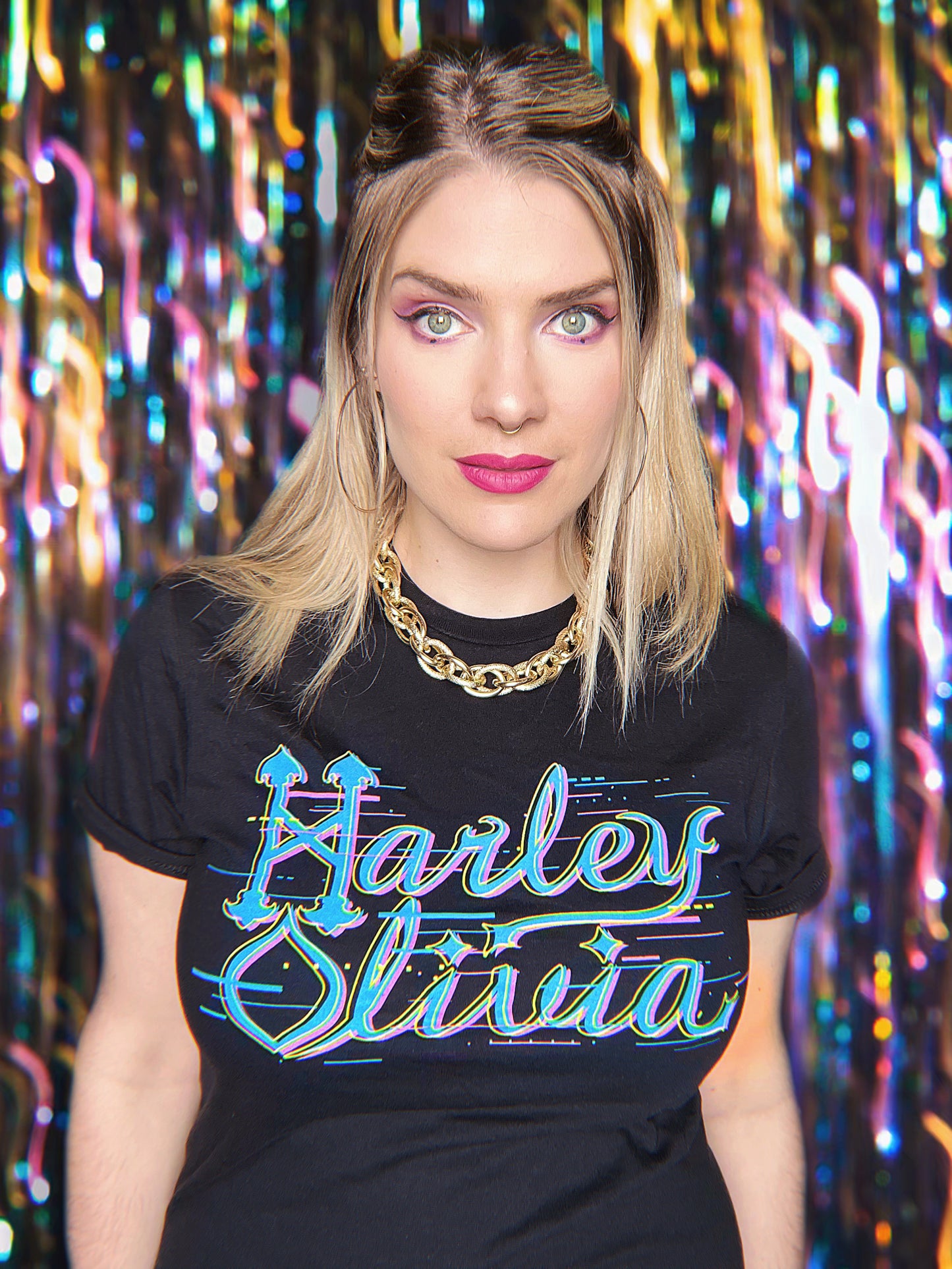 Harley Olivia Glitchy Logo Tee