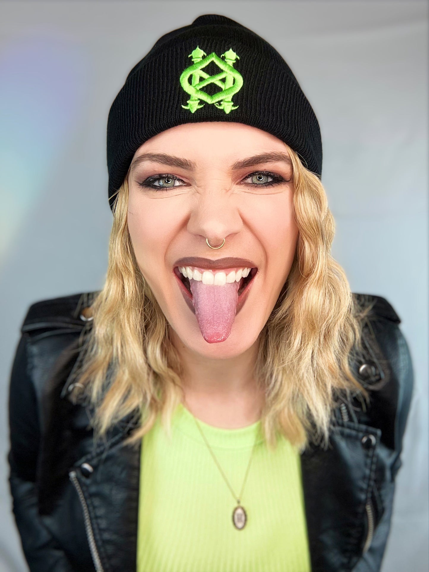 Hat Black with Green Emblem