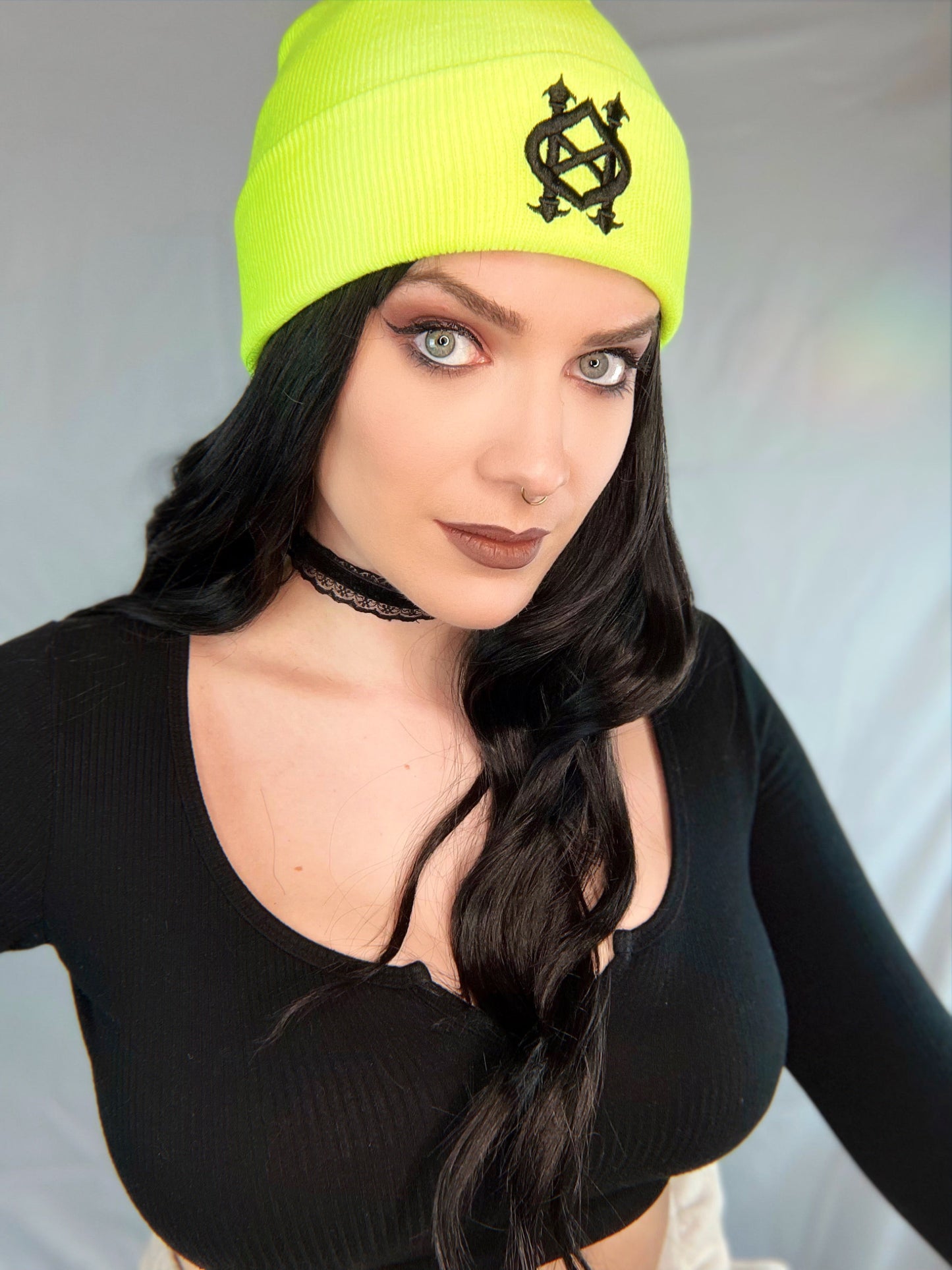 Hat Neon with Black Emblem
